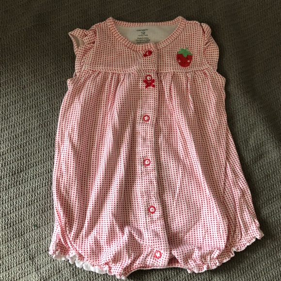 carter's strawberry romper